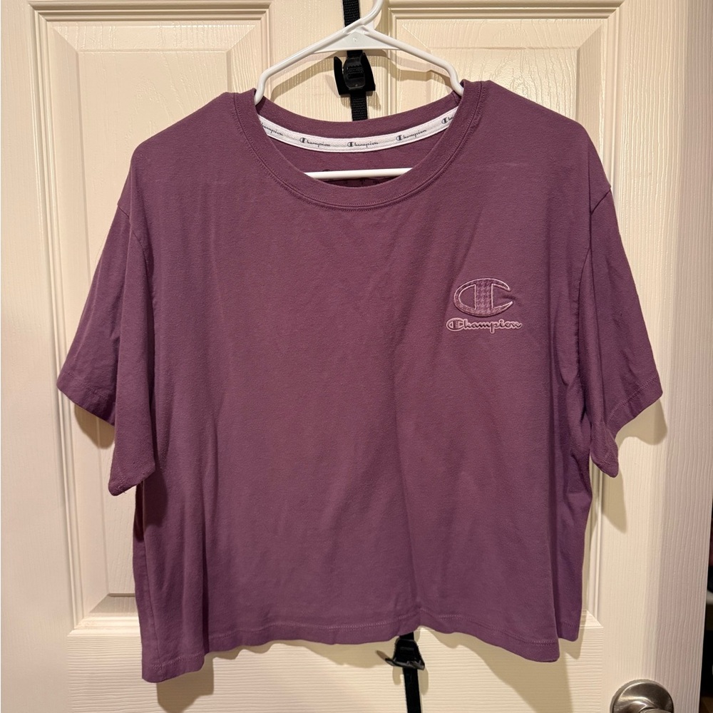 Champion Women's Short Sleeve Tee in Purple